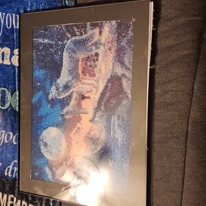 Wolf Diamond Painting (COMPLETED and FRAMED) (H41)